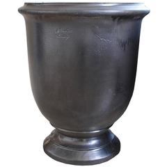 Large French Provence Graphite Colored Urn 12