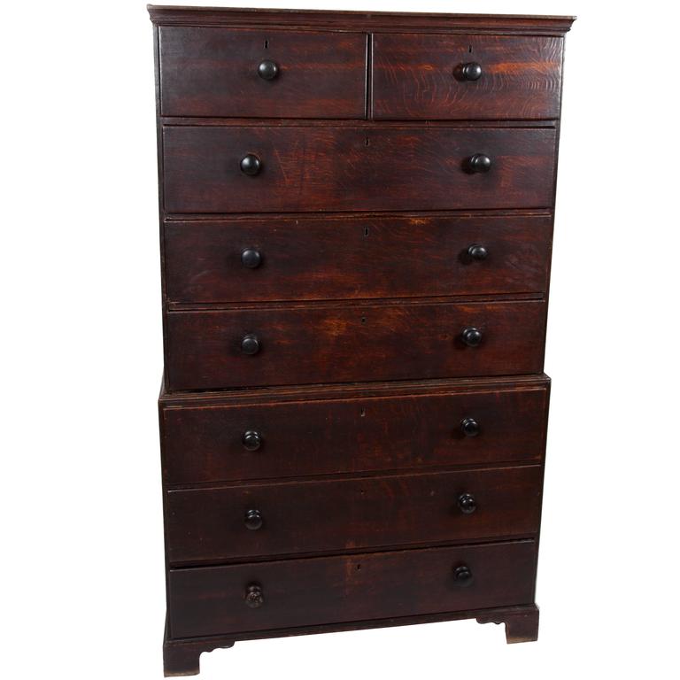 19th Century English Gentleman's Chest on Chest at 1stDibs