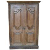 Grand meuble de rangement rustique indien ancien avec portes sculptées du 19ème siècle