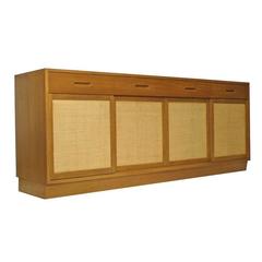 Dunbar Credenza by Edward Wormley Bleached Mahogany Woven Cane 1950s 7