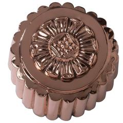 English Copper Tudor Rose Kitchen Cooking Mould 19th Century