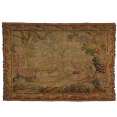 Late 19th Century Antique French Tapestry Wall Hanging with Old World Charm