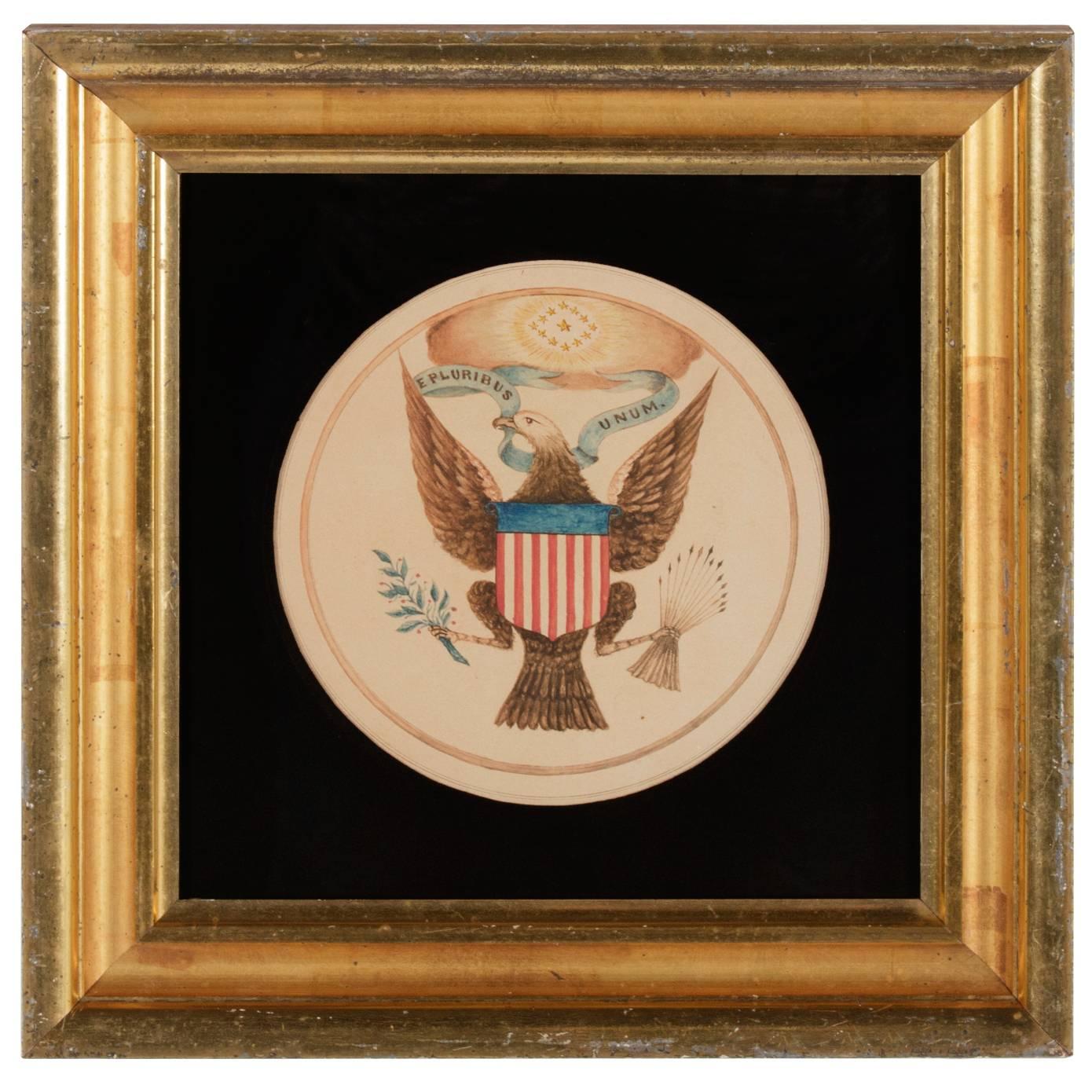 Watercolor Painting of the Great Seal of the United States