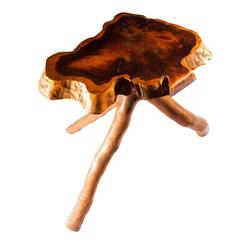 Yew Wood Cross Section Country Table