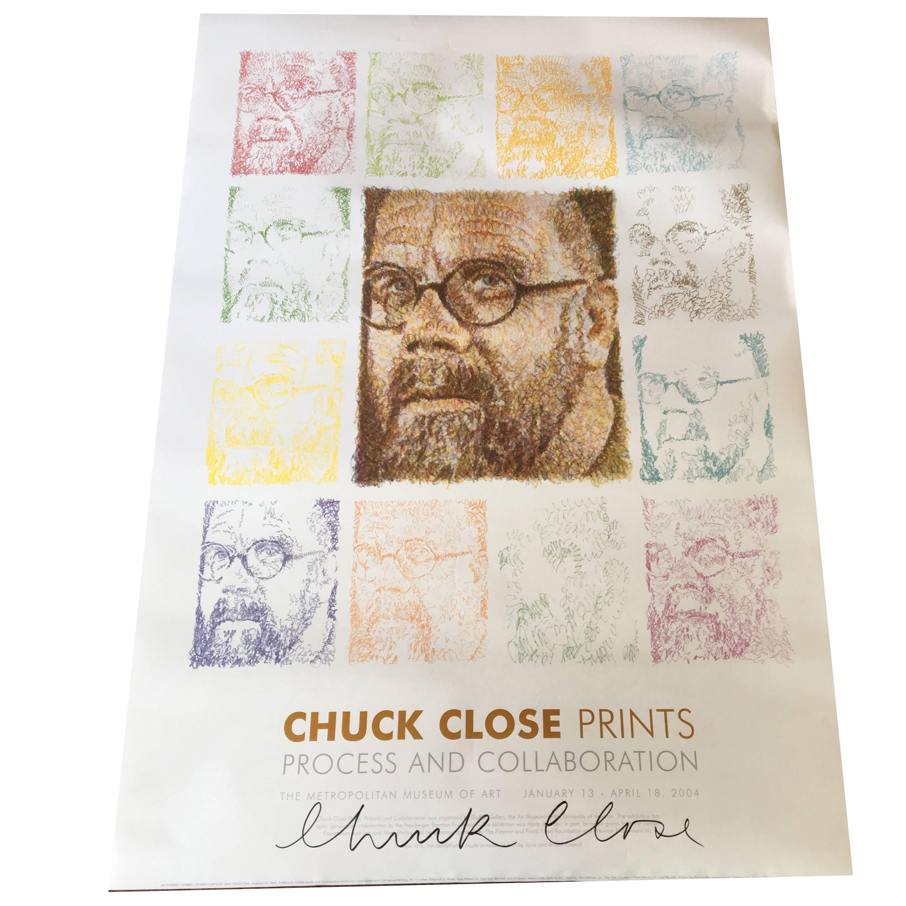 Signed "Chuck Close" Poster