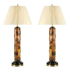 Exceptional Pair of Used Wallpaper Roller Lamps