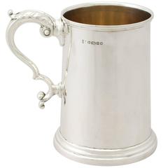 Sterling Silver Pint Mug, Antique Victorian
