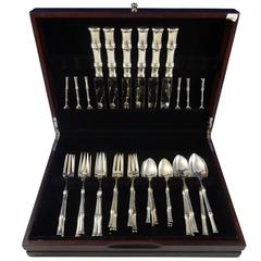 Bamboo by Tiffany Sterling Silver Dinner Flatware Set for 6 Service 36 Pieces