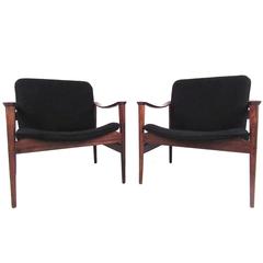 Pair of Lounge Chairs by Fredrik A. Kayser 3