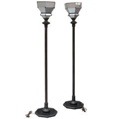 Pair of Mid-Century Modern American Torcheres or Floor Lamps