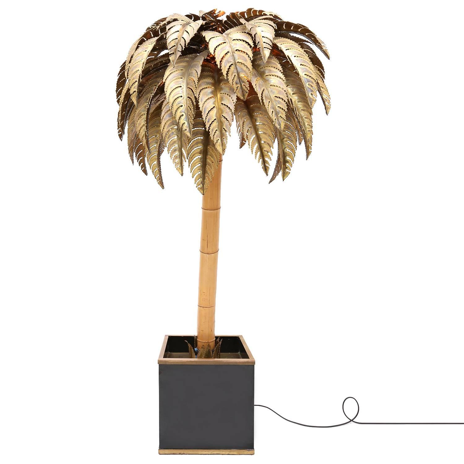 Bamboo Palm Tree Floor Lamp