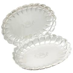 Pair of Sterling Silver Fruit/Strawberry Dishes, Antique Victorian 9