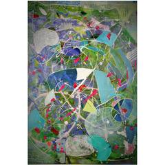 Geometric Abstract Painting by P. Marini 1