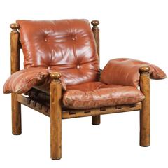 Longhi-Parma Italian Leather Lounge Chair