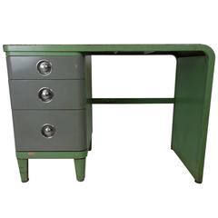 Simmons Company Furniture Enameled Steel Desk by Norman Bel Geddes