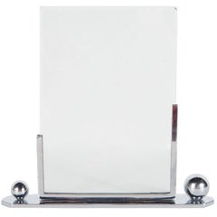 Art Deco Polished Chrome Picture Frame with Asymmetrical Detailing