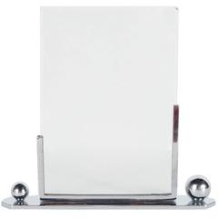 Art Deco Polished Chrome Picture Frame with Asymmetrical Detailing 6