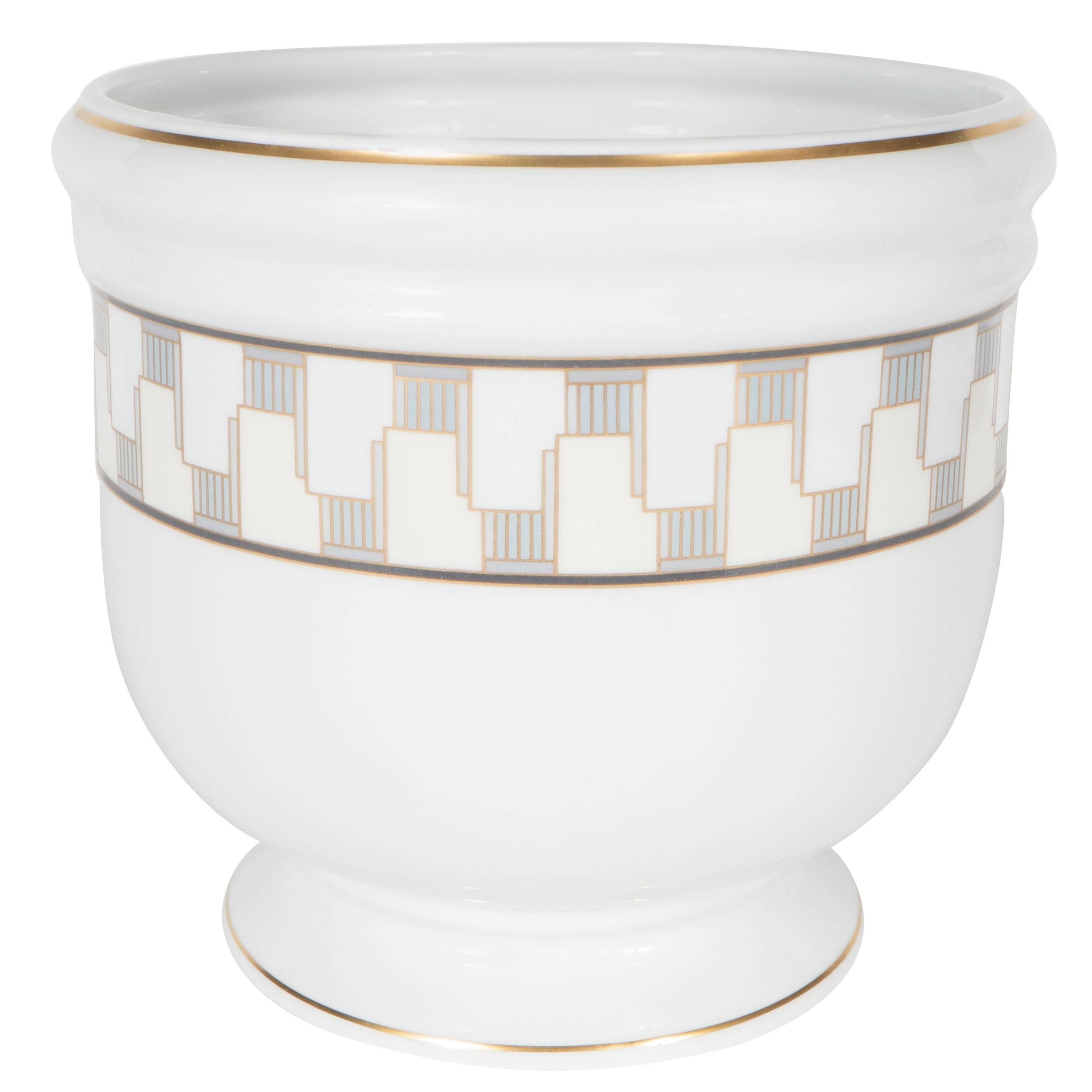 Art Deco Style Limoges Cachepot "Century" by Tiffany & Co