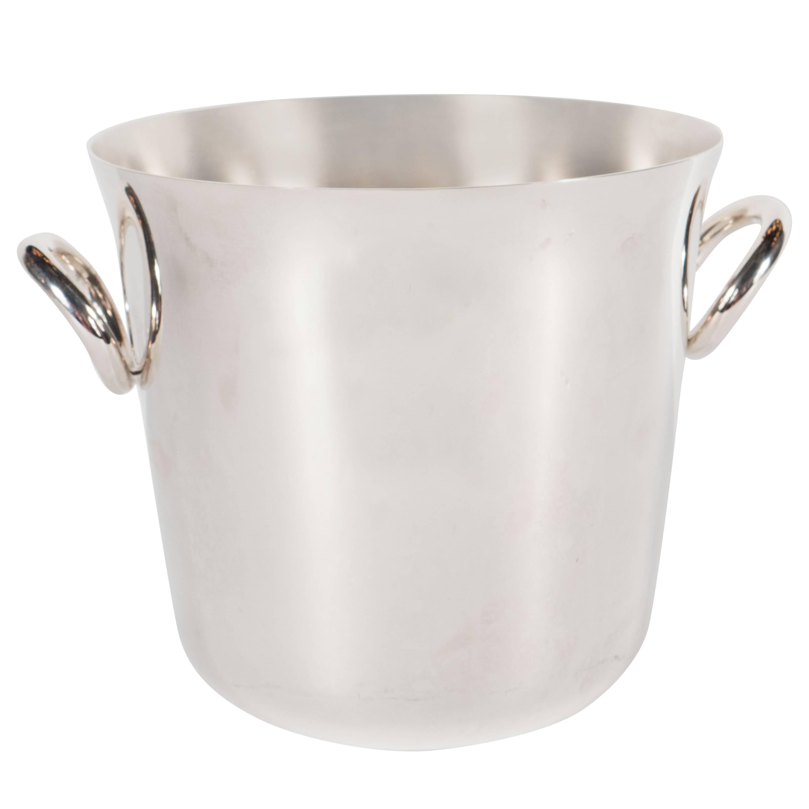 Elegant Silver Plate "Vertigo" Ice Bucket/Pail by Maison Christofle