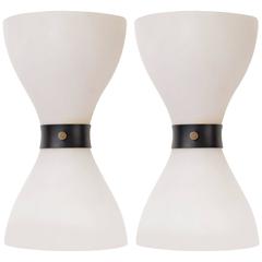 Italian 1950s Glass Wall Lights Sconces 6