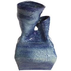 Studio-Built Double-Spout Coil Vase by Jana Merlo