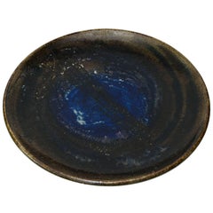 Large Rörstrand Studio Bowl with Cobalt Glaze by Bertil Lundgren, 1970