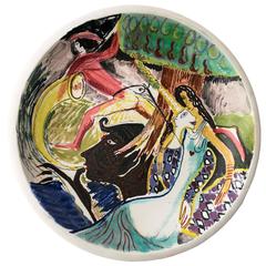 Scandinavian Modern Painted Studio Bowl by Carl-Harry Stalhane for Rörstrand Scandinavian Modern Painted Studio Bowl by Carl-Harry Stalhane for Rörstrand