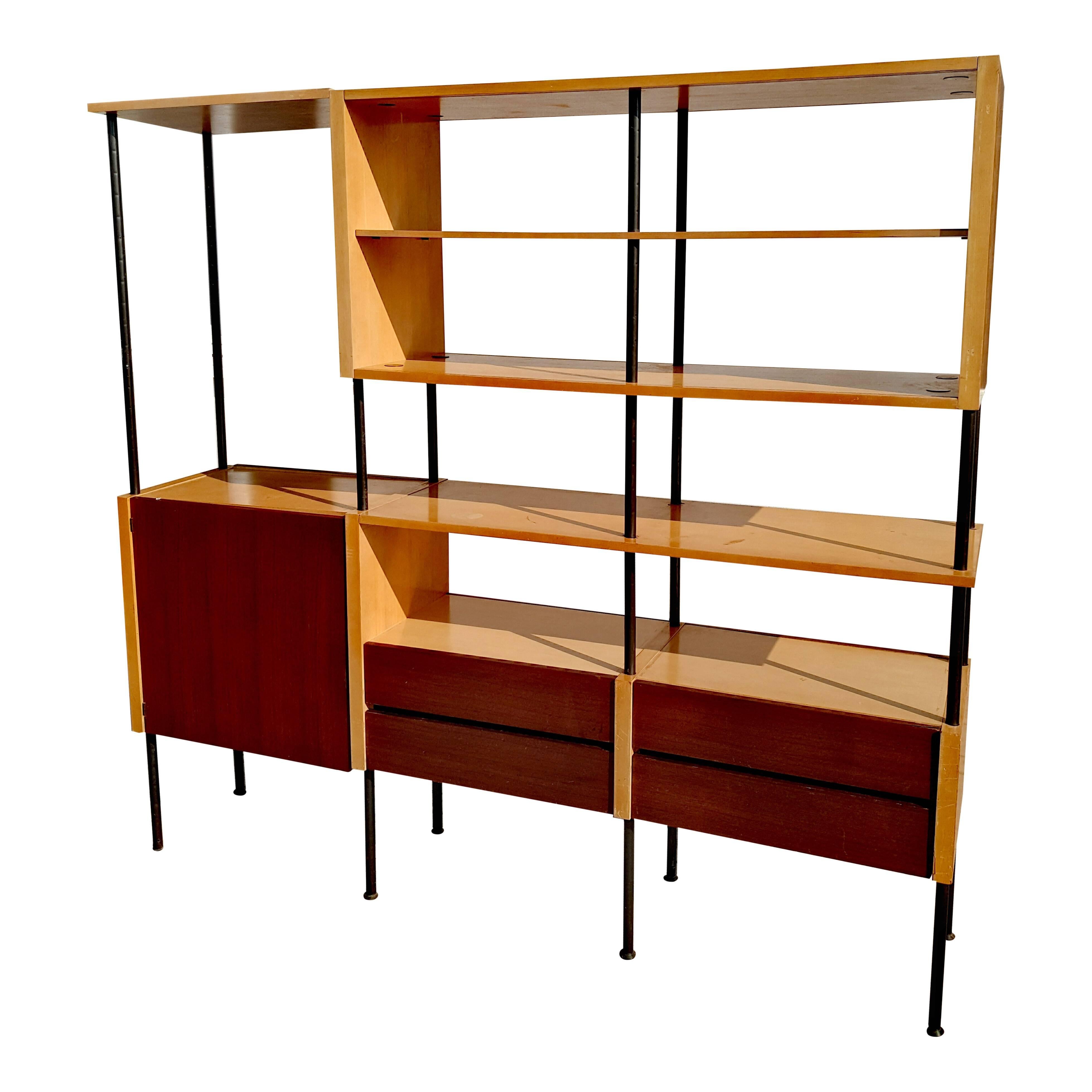 French Library Shelf Room Divider, circa 1960 at 1stDibs