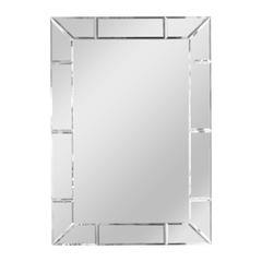 Mid-Century Modernist Fully-Paneled Mirror with Beveled Segments