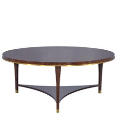 Crosby Table by Aerin Round Burled Wood Cocktail Table