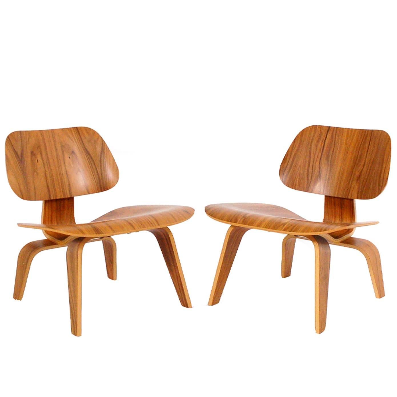 Two LCW Lounge Chairs by Charles Eames