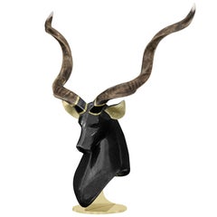 Große Kudu-Skulptur von Roberto Estevez für Karl Springer