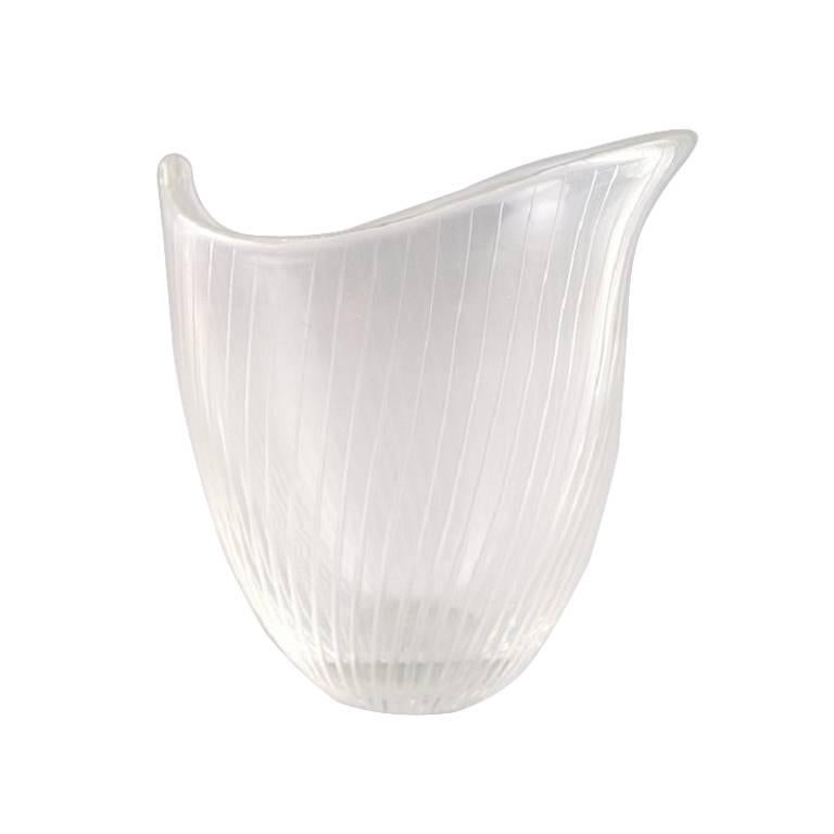 Clear Glass Vase, Tapio Wirkkala for Iittala, Finland, circa 1960