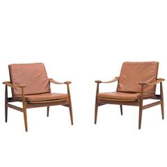 Pair of "Spade" Lounge Chairs by Finn Juhl