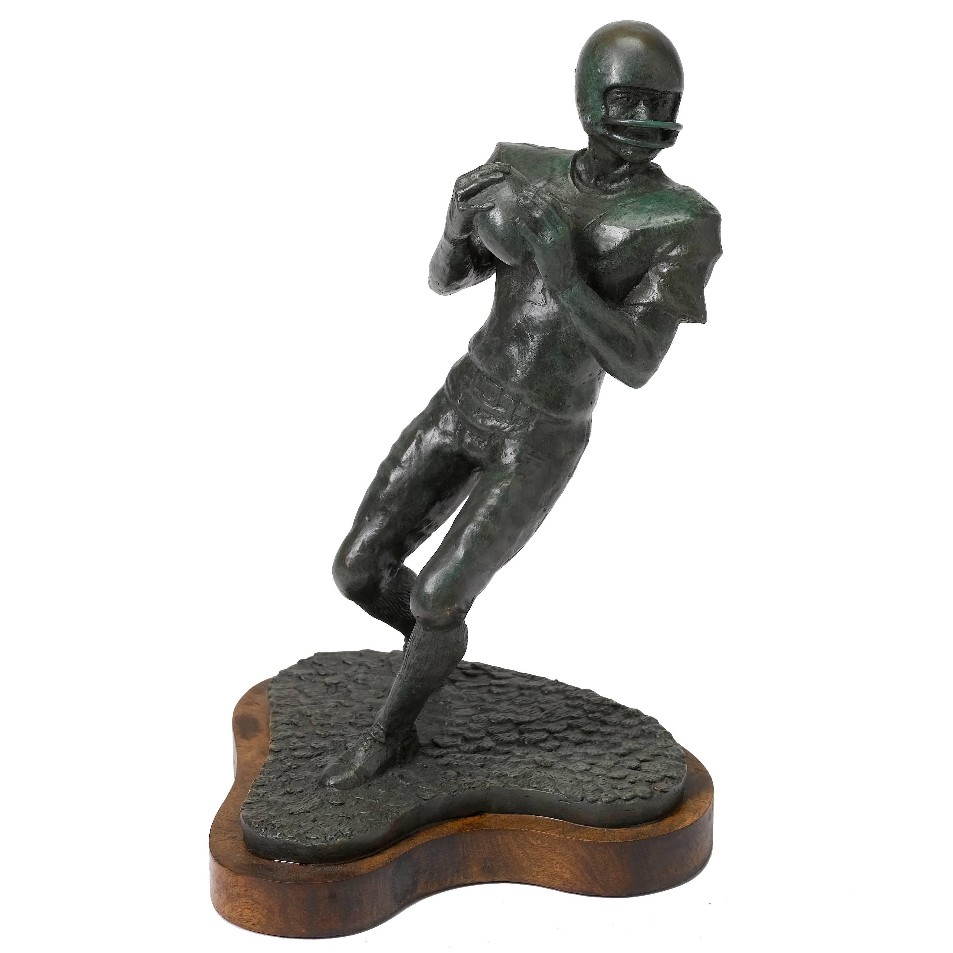 "Quarterback" American Football Bronze by L. Lumetta
