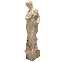 Fine Quality Bigger Than Life Size Marble Statue of a Neoclassical Lady