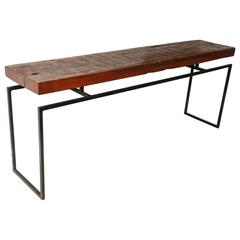 Antique Early 19th Century Anya Wood and Iron Console Table