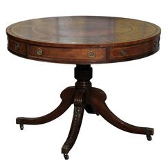 Mahogany Drum Table by Baker