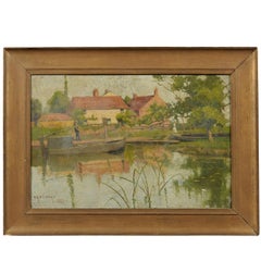 19th Century English Landscape Painting by W.A. Newman