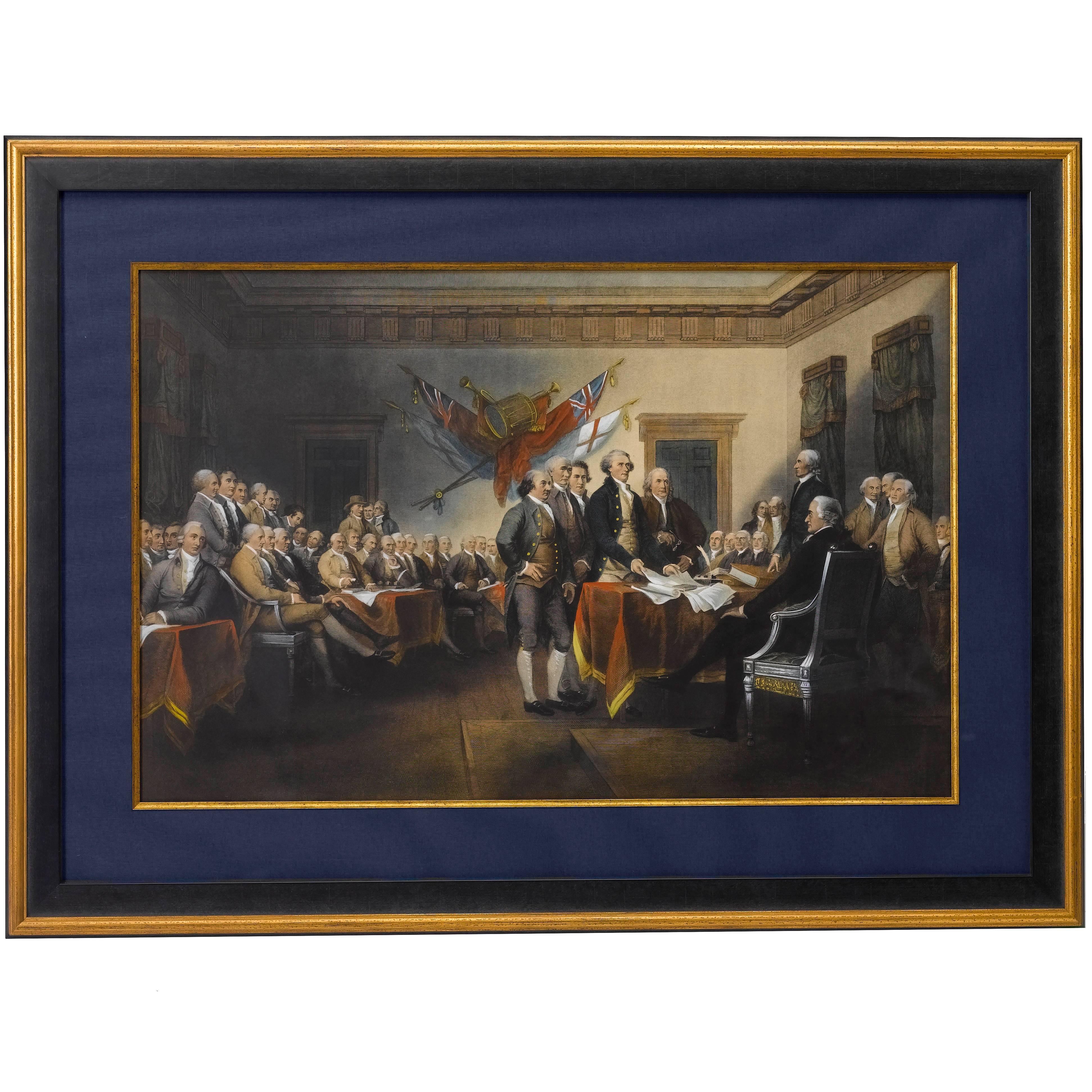 1876 Signing of the Declaration of Independence Engraving by Ormsby