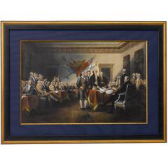 1876 Signing of the Declaration of Independence Engraving by Ormsby