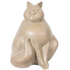 'Fat Cat' Ceramic Sculpture