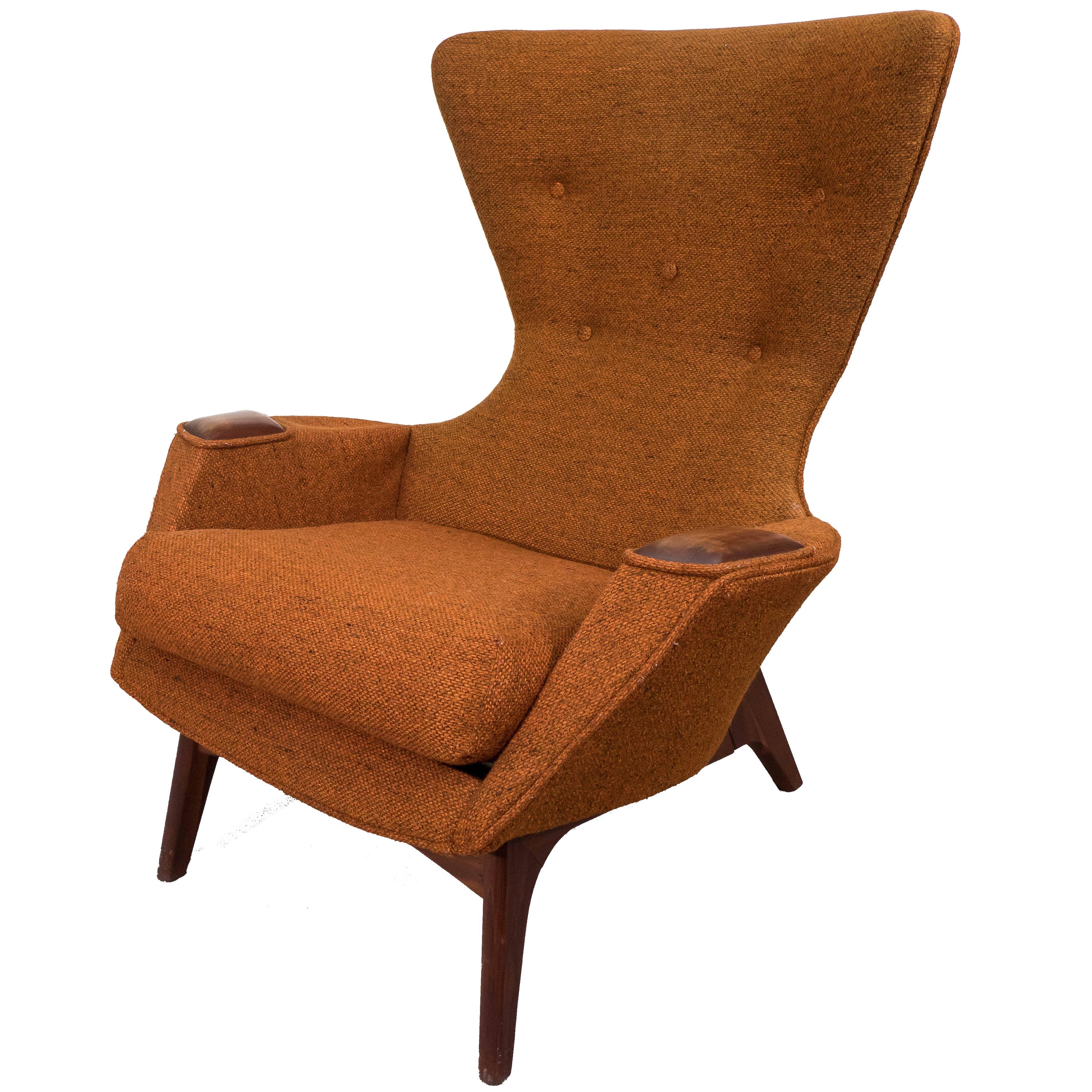 Adrian Pearsall High Back Wing Armchair at 1stDibs