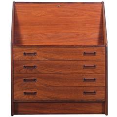 Mid-Century Modern Danish Secretary in Rosewood by Dyrlund