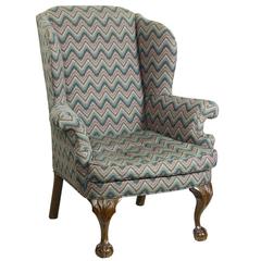 Walnut Chippendale Style Wingchair with Shells 11