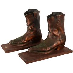 Vintage Bronze Cowboy Boots