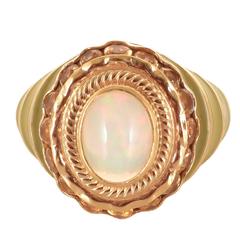 Unique Nine-Karat Gold Ring with Opal and Quartz by Percossi Papi