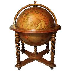 Italian Fruitwood Globe Bar