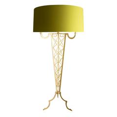 Monumental Vintage French Iron Standing Lamp