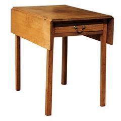 Antique Drop-Leaf Mahogany Side Table